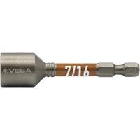 Impactech&reg; Nut Driver, 7/16" Tip, 1/4" Drive, 2-9/16" L, Magnetic NRZ Safety Inc.