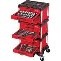 Ensemble maître de 366 outils &agrave; main pour m&eacute;caniciens avec tiroirs PACKOUT et diable, 16-3/10" x 22-1/5" x 48-5/8", Noir/Rouge NRZ Safety Inc.
