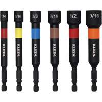 Embouts &agrave; &eacute;crous haute performance pour perceuse/visseuse, Embout 1/2"/5/16"/1/4"/3/8"/7/16"/9/16", Prise 1/4", 4" lo, Magn&eacute;tique NRZ Safety Inc.