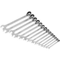 90-Tooth 12 Point SAE Reversible Ratcheting Wrench Set, Ratcheting Combination, 14 Pieces, Imperial NRZ Safety Inc.