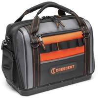 Sac ouvert de 17" pour outils d'ouvrier, Polyester, 3 pochettes, Noir/Gris/Orange NRZ Safety Inc.