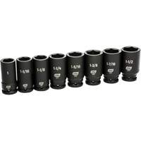 Jeu de douilles SAE &agrave; 6 pans, 8 Mcx, Chocs, Prise de 3/4", Profond NRZ Safety Inc.