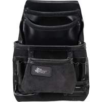 Sac robuste Phantom pour clous et outils, Cuir, 10 pochettes, Noir NRZ Safety Inc.