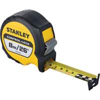 CONTROL-LOCK Tape Measure, 25 mm x 26'/8 m, Imperial & Metric Graduations NRZ Safety Inc.