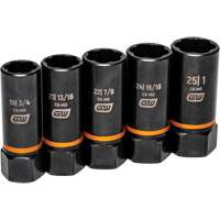 Jeu de douilles d'extraction Bolt Biter, 5 Mcx, Chocs, Prise de 1/2", Profond NRZ Safety Inc.