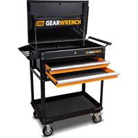 Chariot utilitaire, 2 tiroirs, 32-1/2" la x 42" h, Noir/Orange NRZ Safety Inc.