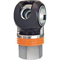 TOPQUIK SC Industrial Quick Coupler, Nickel-Plated Steel, 1/2", Female NPT, 359 PSI NRZ Safety Inc.