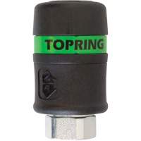 TOPQUIK Ultraflo 7.8 mm Quick Coupler, Polyester Composite, 3/8", Female NPT, 174 PSI NRZ Safety Inc.