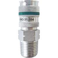 QUIKSILVER Ultraflo 7.8 mm Quick Coupler, Zinc-Plated Steel, 1/2", Male NPT, 362 PSI NRZ Safety Inc.