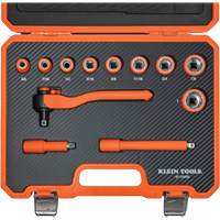 Insulated Ratchet & Socket Set with Case, 1000 V, 12 Pcs NRZ Safety Inc.
