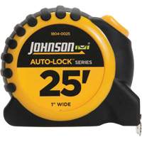 Ruban &agrave; mesurer Auto-Lock avec agrafe de ceinture en acier, 1" x 25', Marques de goujon 1/16" NRZ Safety Inc.
