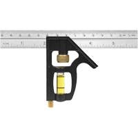 Heavy-Duty Inch/Metric Combination Square, 6" L, 1/8"/1/16"/1/32" Graduations, Stainless Steel NRZ Safety Inc.