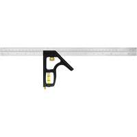 Heavy-Duty Inch/Metric Combination Square, 16" L, 1/8"/1/16" Graduations, Stainless Steel NRZ Safety Inc.