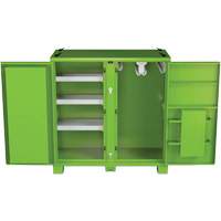 Armoire de rangement d'&eacute;PI sur place, Acier, Vert lime haute visibilit&eacute; NRZ Safety Inc.