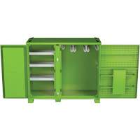 Armoire de rangement d'&eacute;PI sur place, Acier, Vert lime haute visibilit&eacute; NRZ Safety Inc.