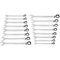90-Tooth 12-Point Reversible Wrench Set, Ratcheting Box, 16 Pieces, Metric NRZ Safety Inc.