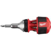 Tournevis compact &agrave; cliquet 8-en-1 &agrave; embouts multiples avec porte-embout de 1/4", Prise Coussin&eacute;e NRZ Safety Inc.