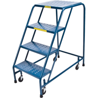Rolling Step Ladder, 4 Steps, 18" Step Width, 37" Platform Height, Steel NRZ Safety Inc.