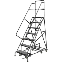All Directional Rolling Ladder, 7 Steps, 24" Step Width, 70" Platform Height, Steel NRZ Safety Inc.