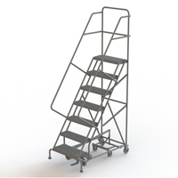 All Directional Rolling Ladder, 7 Steps, 24" Step Width, 70" Platform Height, Steel NRZ Safety Inc.