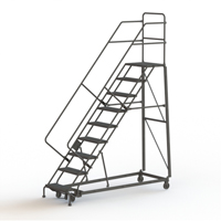 Heavy Duty Safety Slope Ladder, 9 Steps, Perforated, 50° Incline, 90" High NRZ Safety Inc.