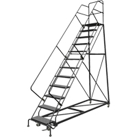 &eacute;chelles en angle de s&eacute;curit&eacute;, 12 marches, Perfor&eacute;, Inclinaison 50°, Hauteur 120" NRZ Safety Inc.