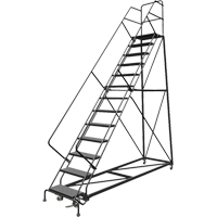 &eacute;chelles en angle de s&eacute;curit&eacute;, 13 marches, Perfor&eacute;, Inclinaison 50°, Hauteur 130" NRZ Safety Inc.
