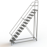 &eacute;chelles en angle de s&eacute;curit&eacute;, 13 marches, Stri&eacute;, Inclinaison 50°, Hauteur 130" NRZ Safety Inc.
