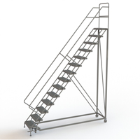 &eacute;chelles en angle de s&eacute;curit&eacute;, 14 marches, Stri&eacute;, Inclinaison 50°, Hauteur 140" NRZ Safety Inc.