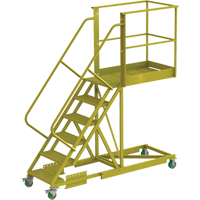 Cantilever Rolling Ladder, Supported, 6 Steps, 40" Platform Depth, 60" Platform Height NRZ Safety Inc.