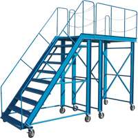 Snow Ladder, Steel, 10 Steps, 99" H, 85-1/2" D, 48" Step, Serrated NRZ Safety Inc.