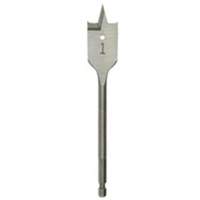 Flat Boring Bit, 1-1/8" Diameter, 1/4" Hex Shank, 6" Length NRZ Safety Inc.
