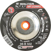 Meule combin&eacute;e HP Combo vissable, 5" x 1/8", Arbre de 5/8"-11, Type 27S NRZ Safety Inc.
