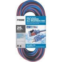 Arctic Blue TPE-Rubber Locking Extension Cord, All-Weather, SJEOW, 12/3 AWG, 15 A, 25' NRZ Safety Inc.
