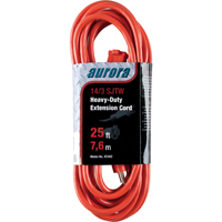 Cordon rallonge en vinyle, Ext&eacute;rieur, SJTW, AWG 14/3, 15 A, 25' NRZ Safety Inc.