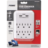 Prime&reg; USB Charger with Surge Protector NRZ Safety Inc.
