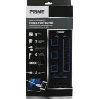 USB Charging Surge Protectors, 8 Outlets, 3600 J, 1875 W, 6' Cord NRZ Safety Inc.