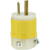 Prise &agrave; lame droite de calibre industriel, Nylon modifi&eacute; antichoc, 15 A, 125 V NRZ Safety Inc.