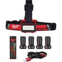 Low-Profile USB Headlamp, LED, 600 Lumens, 2 Hrs. Run Time, Rechargeable Batteries NRZ Safety Inc.