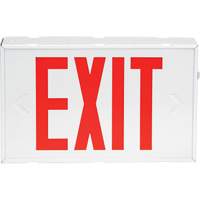 Exit Sign, LED, Battery Operated/Hardwired, 12-1/5" L x 7-1/2" W, English NRZ Safety Inc.