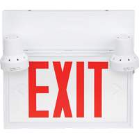 Exit Sign with Security Lights, LED, Battery Operated/Hardwired, 12-1/10" L x 11" W, English NRZ Safety Inc.