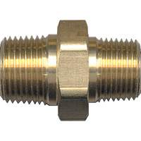 Reducing Hex Nipple, Brass, 1/4" x 1/8", NPT x NPT NRZ Safety Inc.