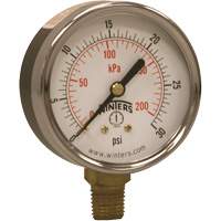 Economy Pressure Gauge, 2-1/2" , 0 - 30 psi, Bottom Mount, Analogue NRZ Safety Inc.
